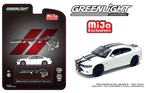 Greenlight Mijo Exclusive 2018 Dodge Charger SRT Hellcat White